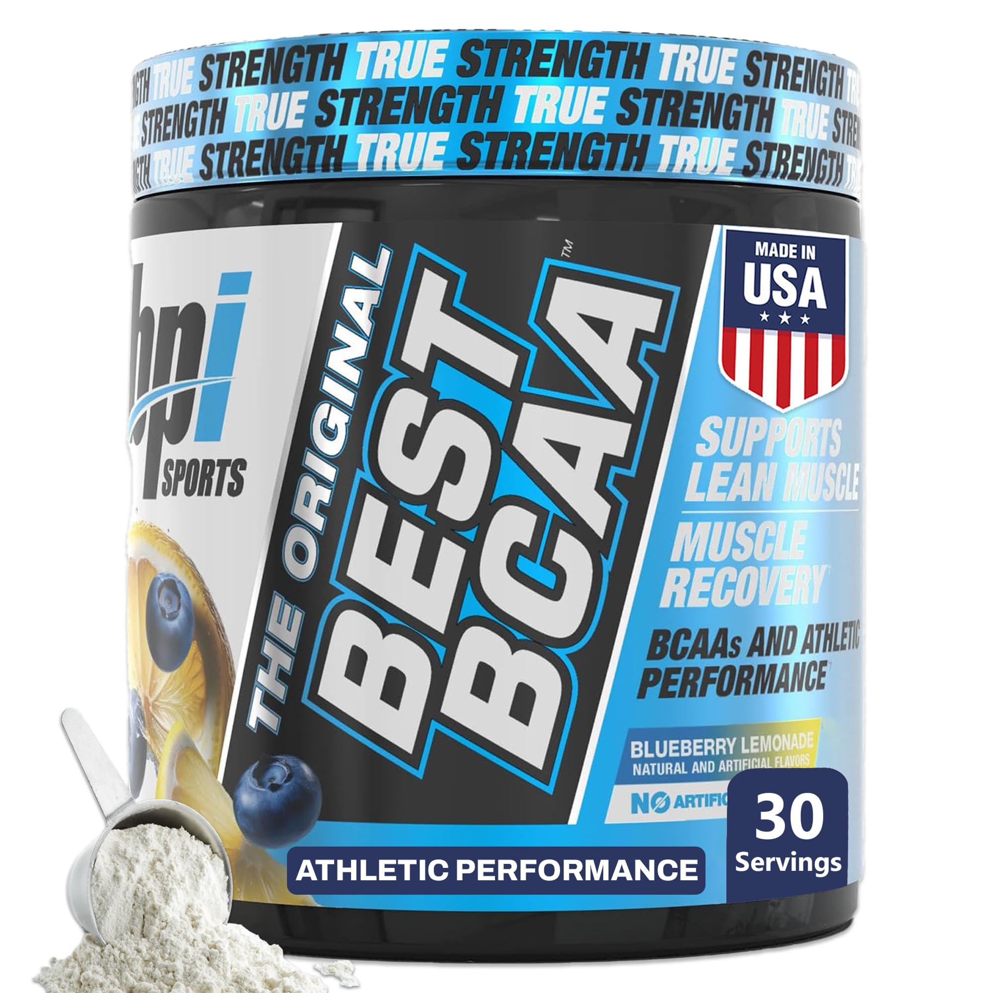 BPI Sports Best BCAA Blueberry Lemonade 363g front view