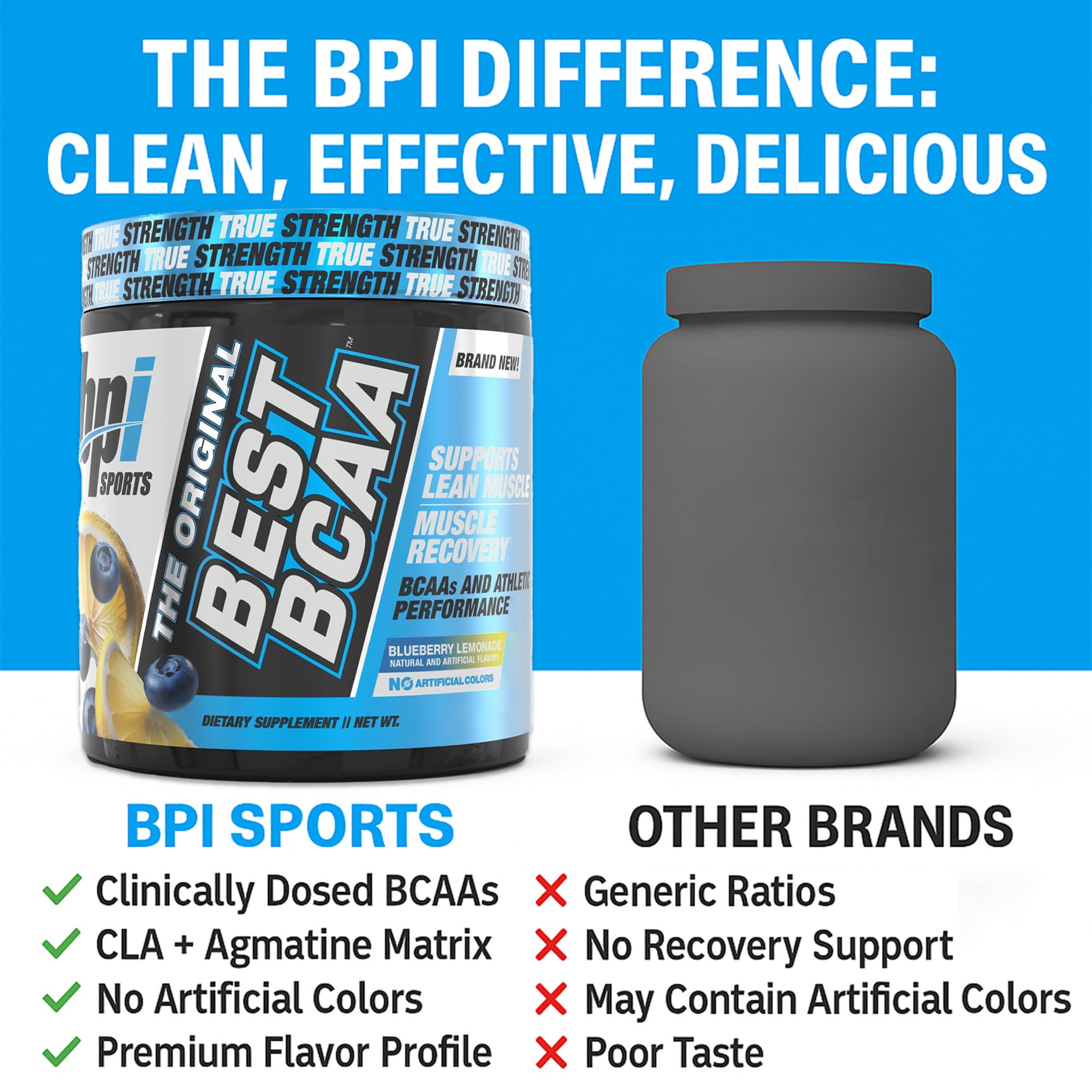 BPI Sports Best BCAA Blueberry Lemonade 363g packaging