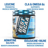 BPI Sports Best BCAA Blueberry Lemonade 363g side view