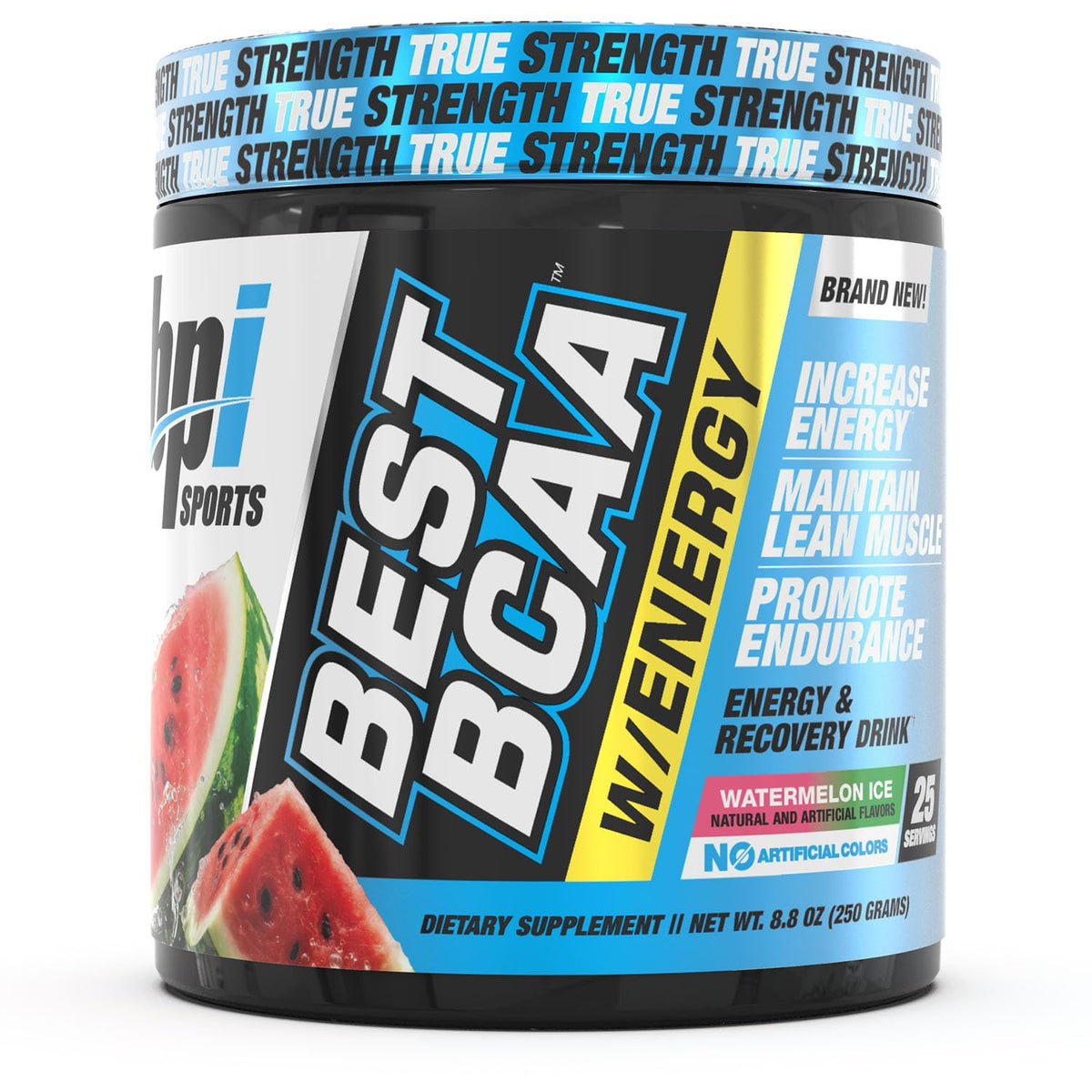 BPI Sports Best BCAA Energy Powder 299g Watermelon Ice front view