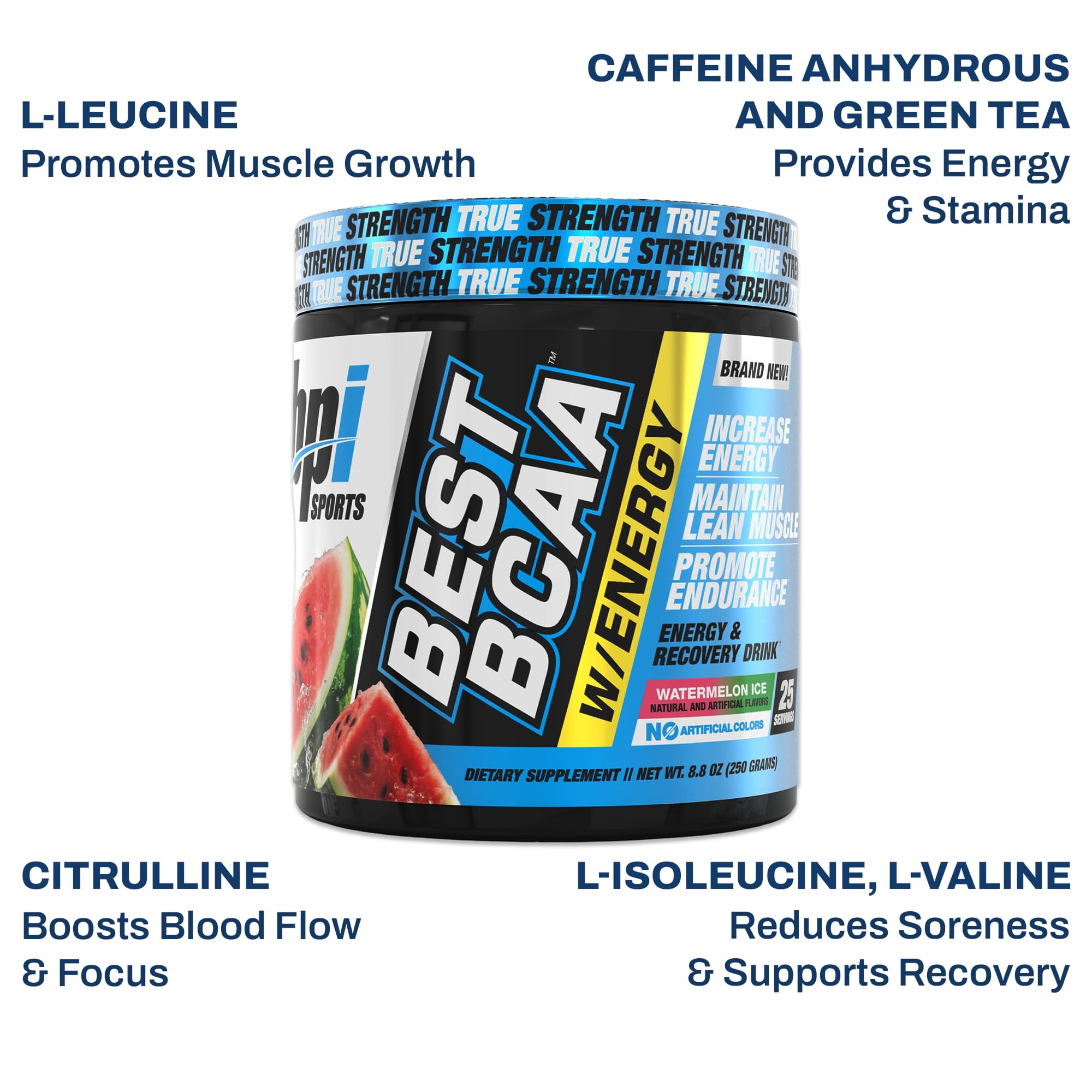 BPI Sports Best BCAA Energy Powder 299g Watermelon Ice packaging