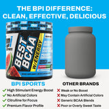 BPI Sports Best BCAA Energy Powder 299g Watermelon Ice with scoop