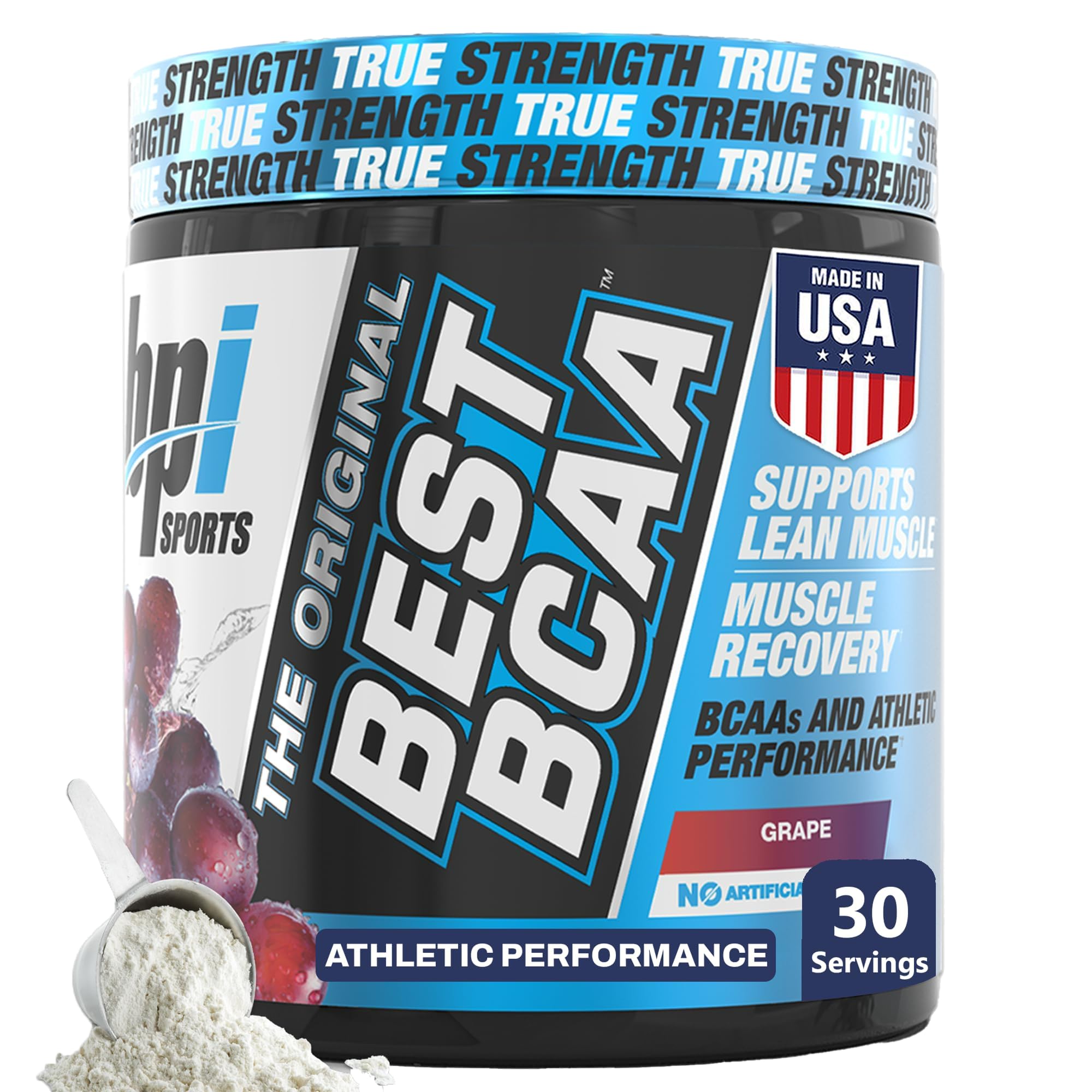 BPI Sports Best BCAA Grape Powder front view