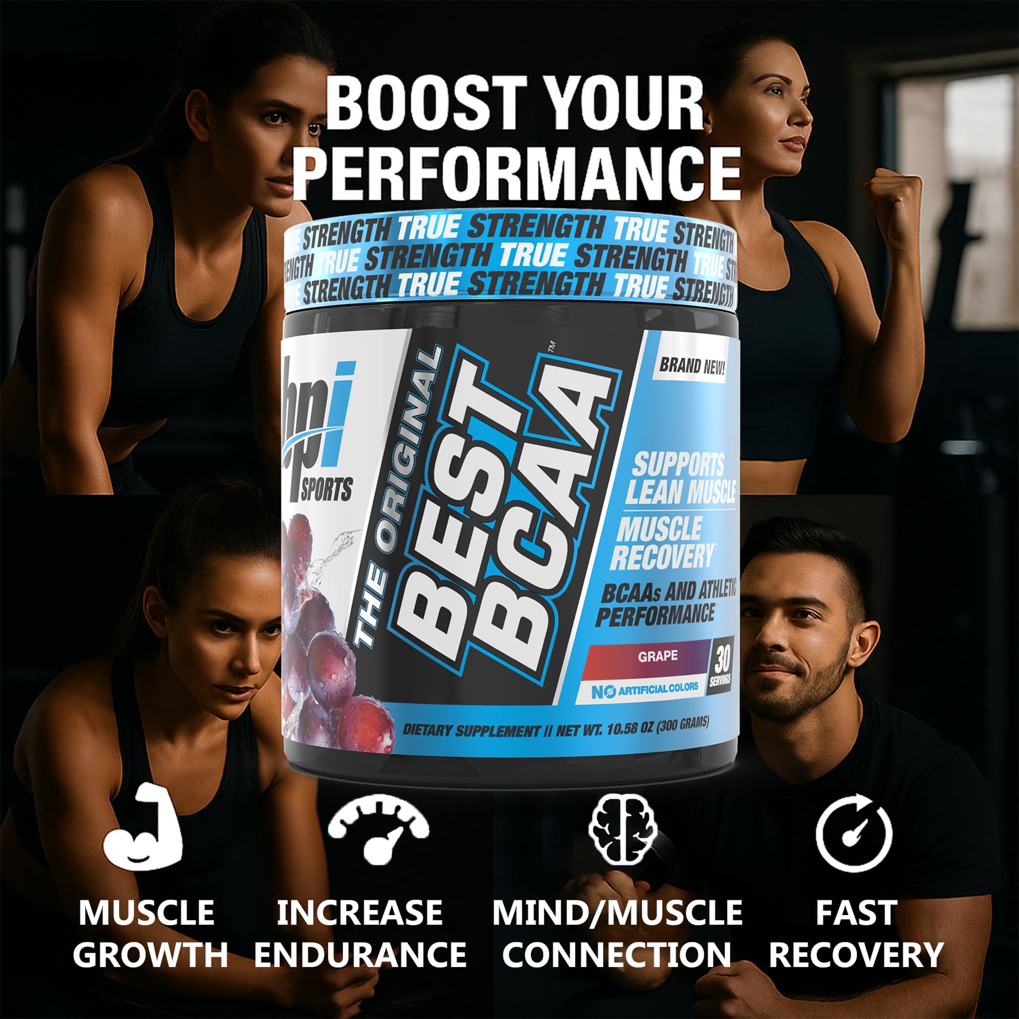 BPI Sports Best BCAA Grape Powder mixed in water