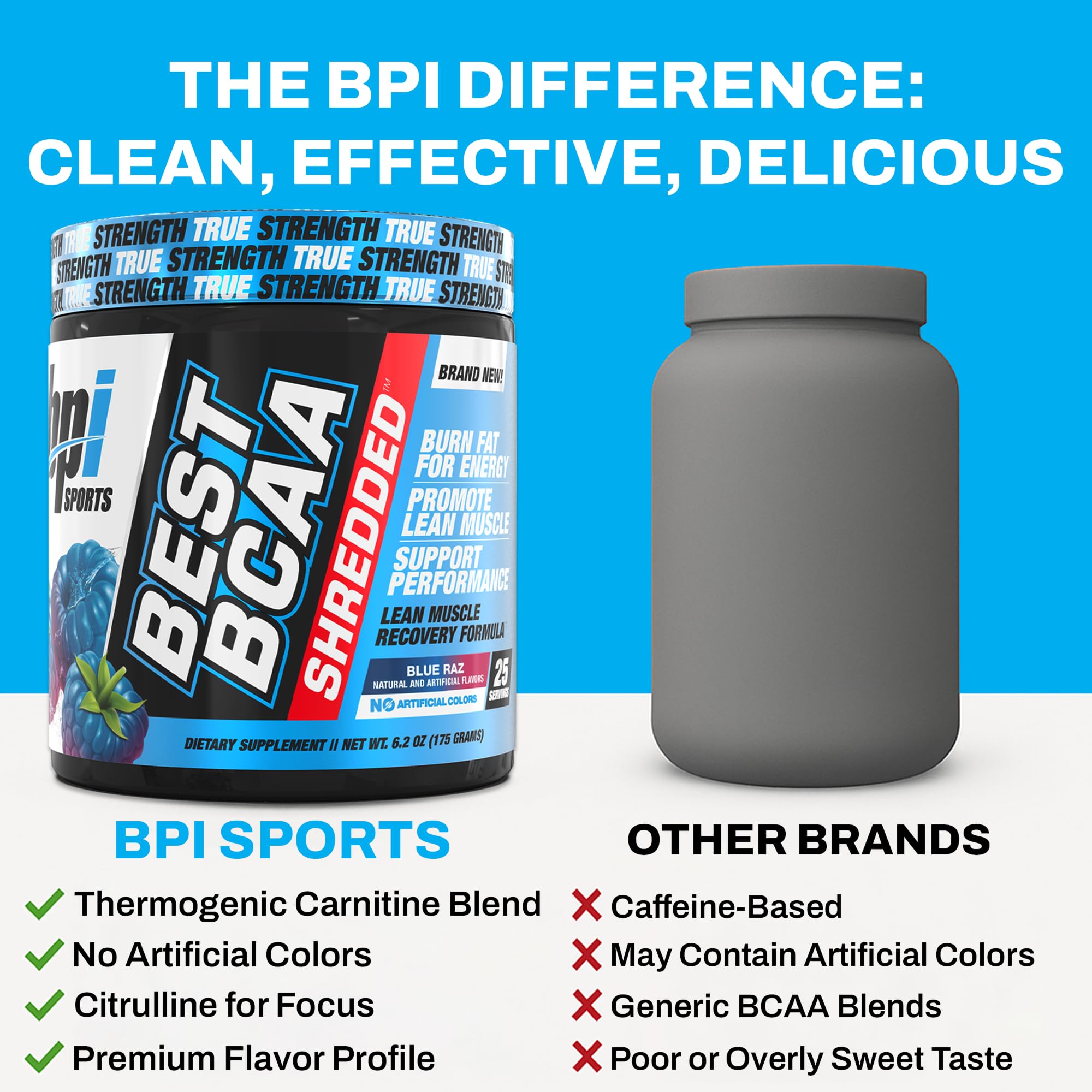 BPI Sports Best BCAA Powder 259g ingredients list