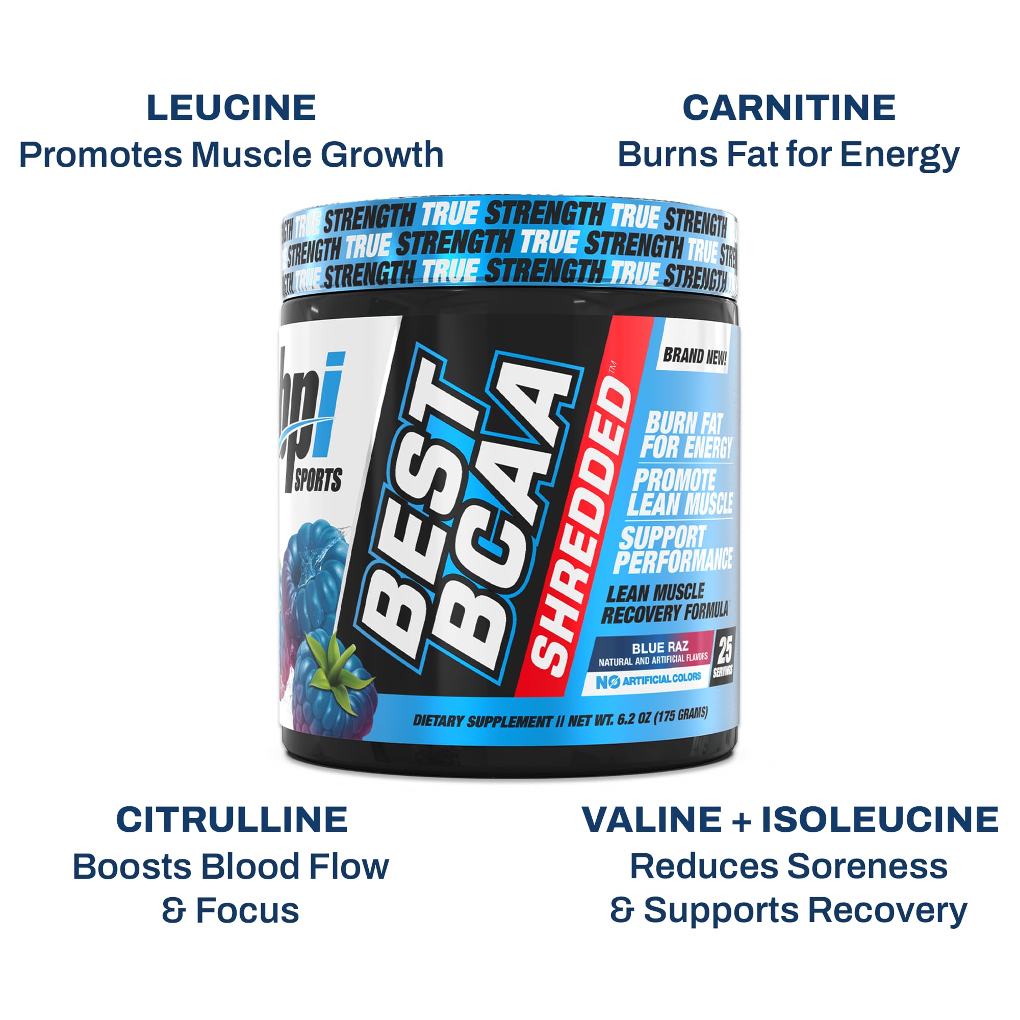 BPI Sports Best BCAA Powder 259g scoop with powder