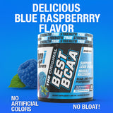 BPI Sports Best BCAA Powder Blue Raspberry 599g packaging