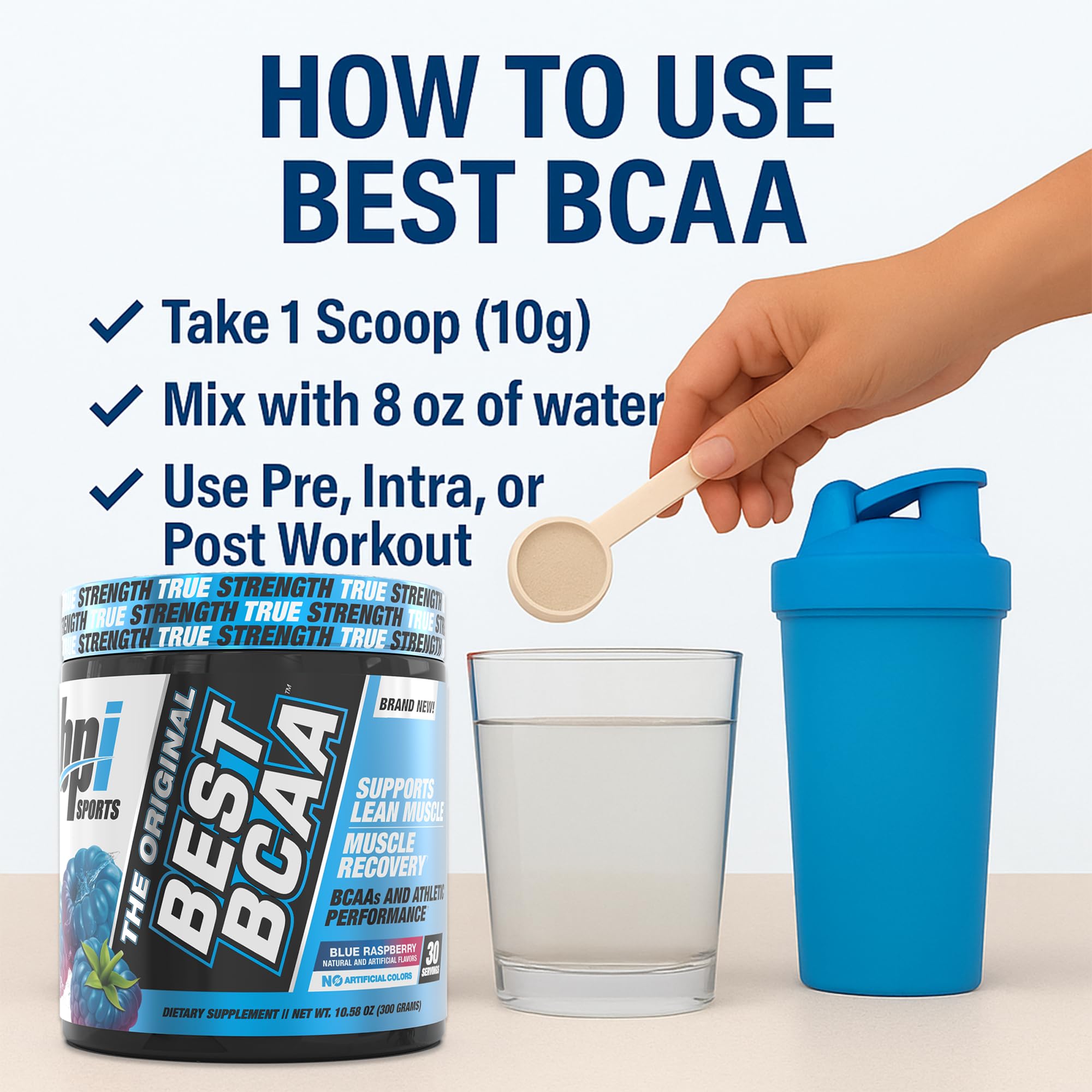 BPI Sports Best BCAA Powder Blue Raspberry ingredients list