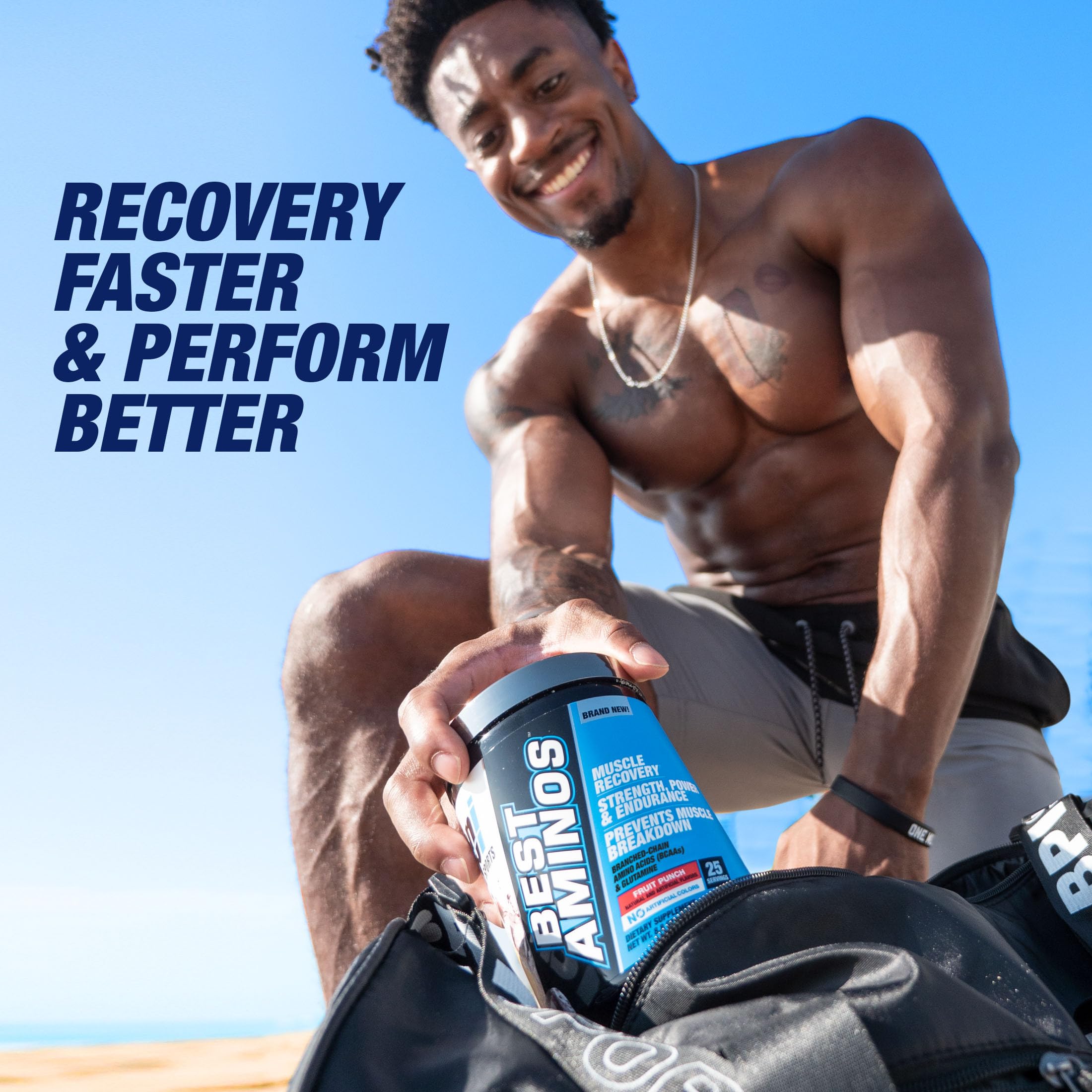 BPI Sports Best BCAA Powder close-up of ingredients