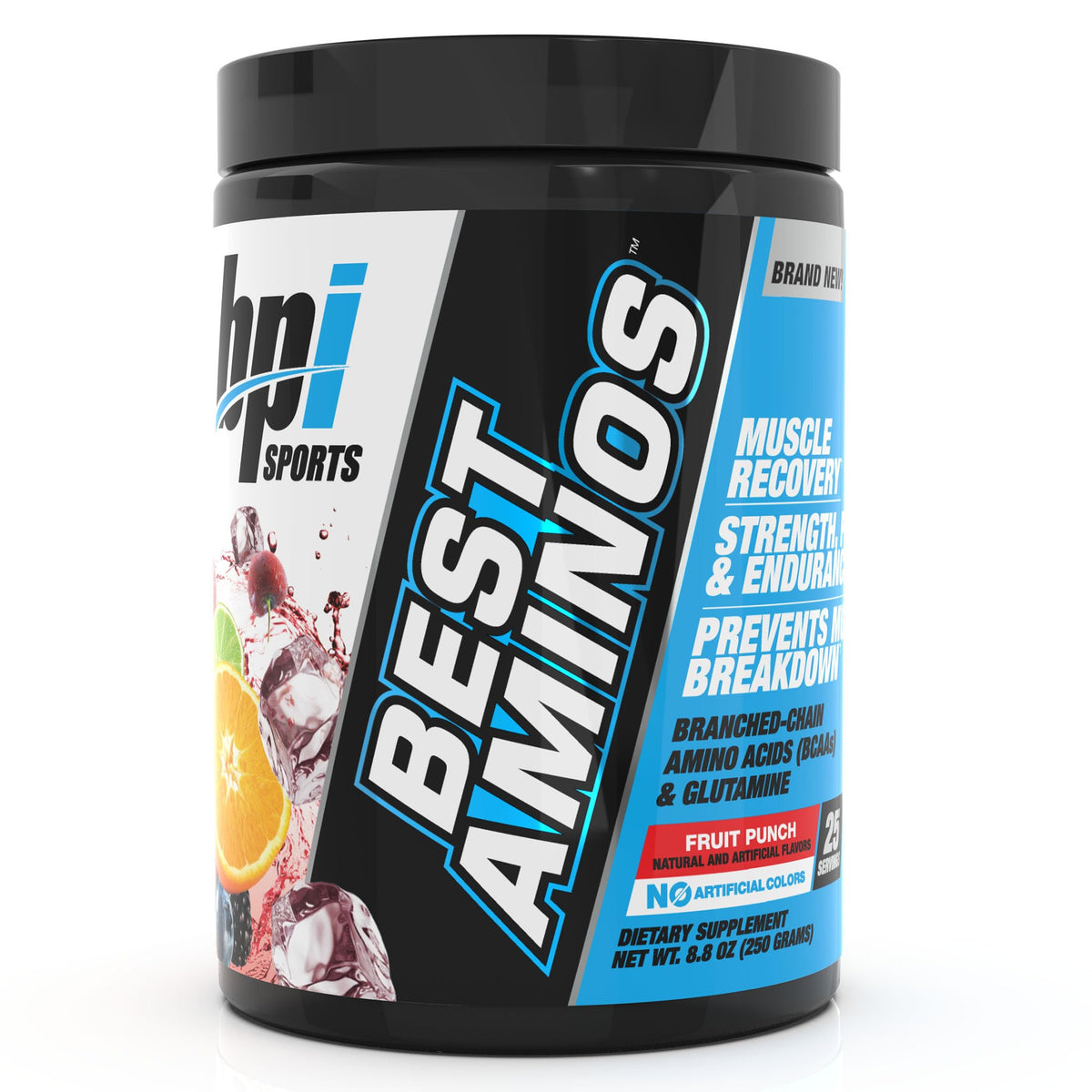 BPI Sports Best BCAA Powder front view with packaging