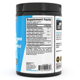 BPI Sports Best BCAA Powder side view showing nutritional information