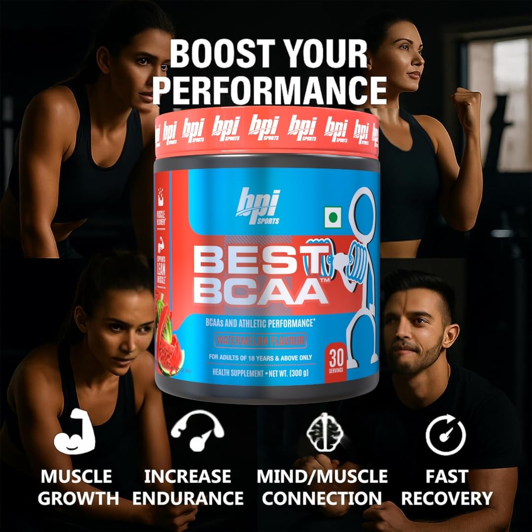 BPI Sports Best BCAA Watermelon Ice 300g powder back view