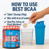BPI Sports Best BCAA Watermelon Ice 300g powder side view