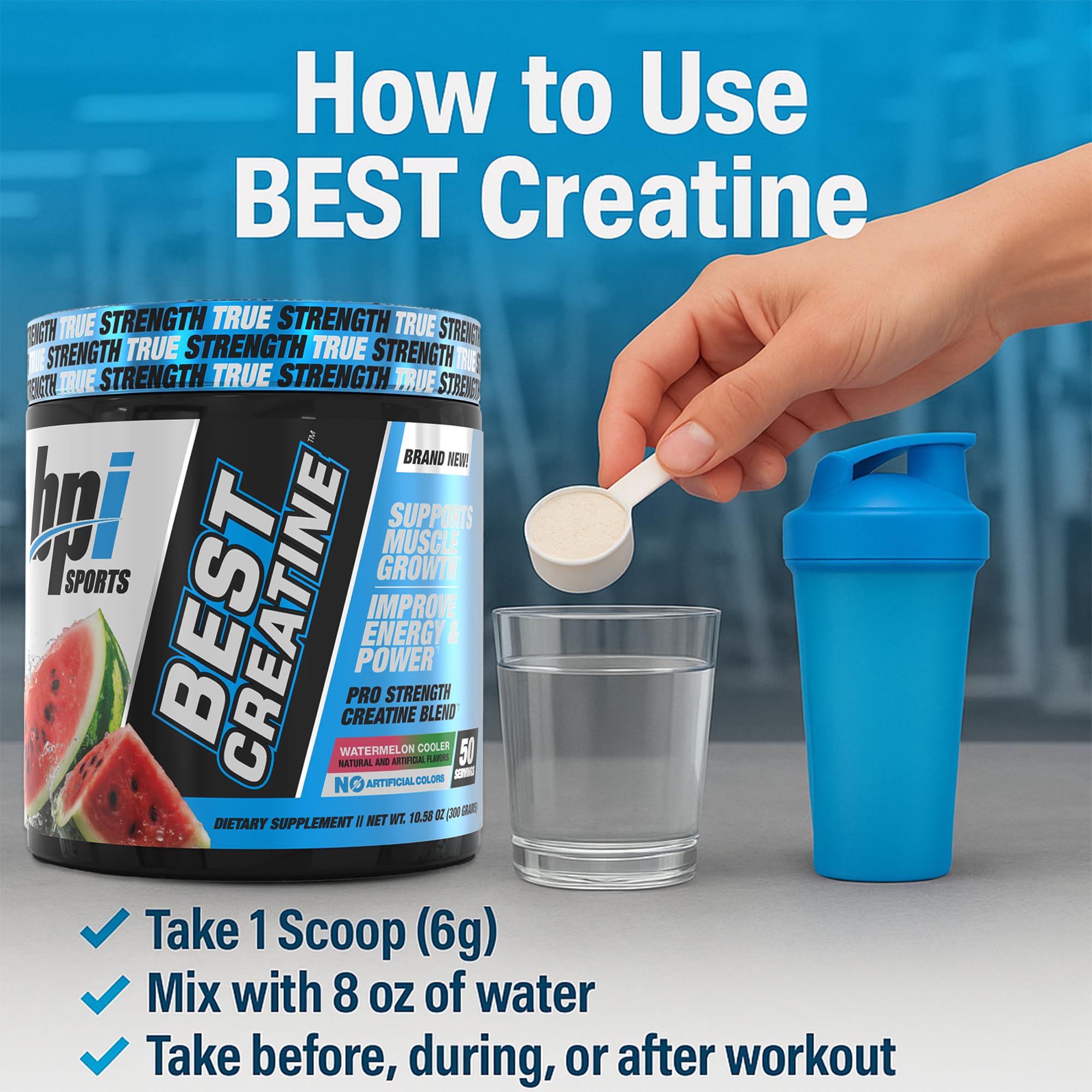 BPI Sports Best Creatine 272g back view packaging