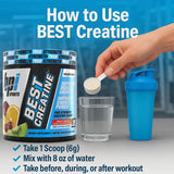 BPI Sports BEST CREATINE 272g close-up of the powder
