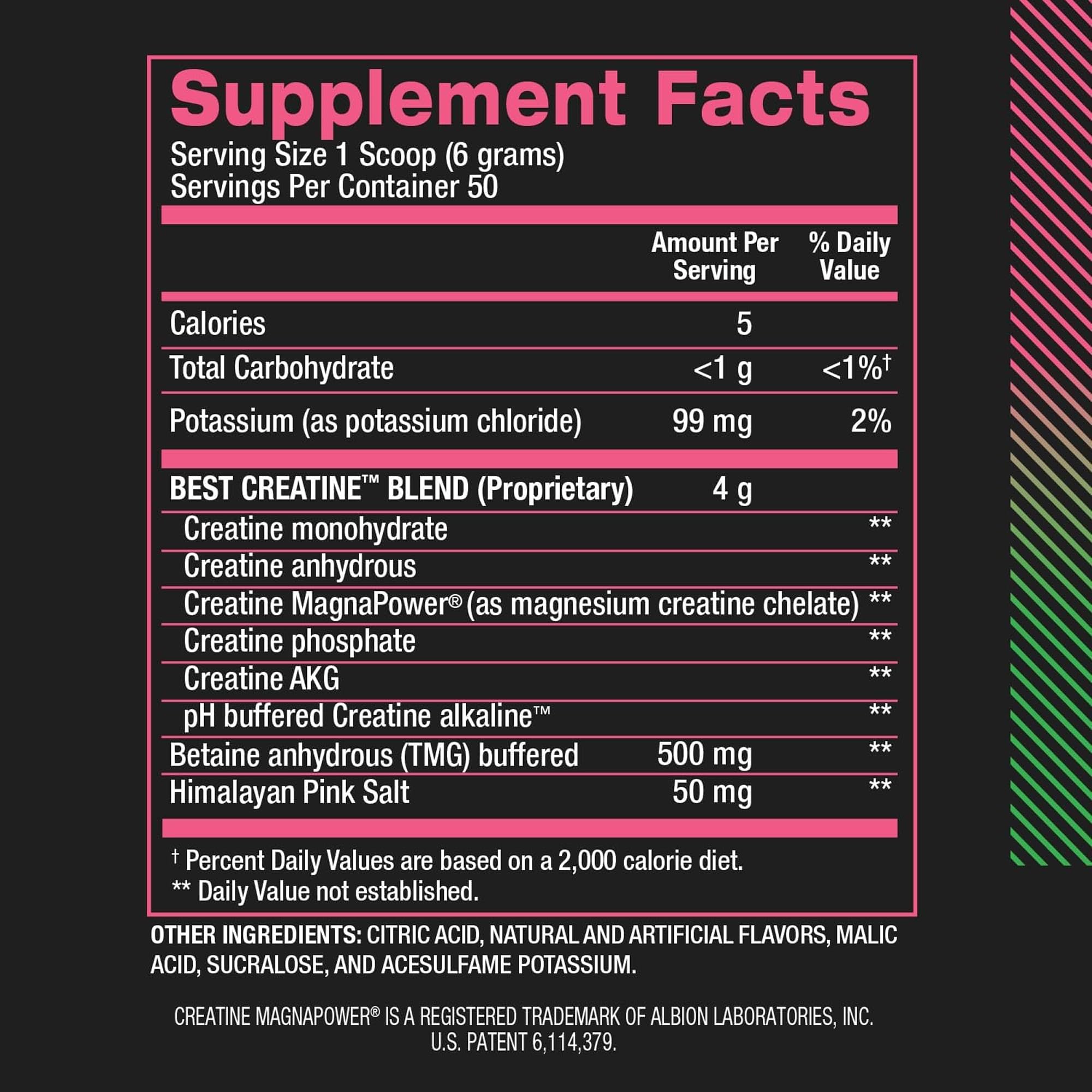 BPI Sports Best Creatine 272g mixed in a glass of water