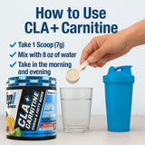 BPI Sports CLA + Carnitine 272g back view with label