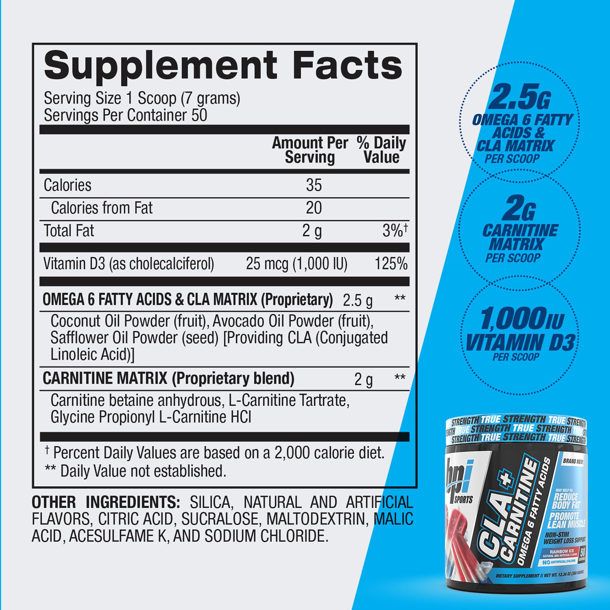 BPI Sports CLA + Carnitine 320g serving suggestion