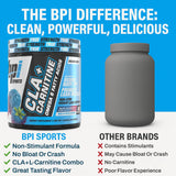 BPI Sports CLA L-Carnitine Supplement on a gym bench