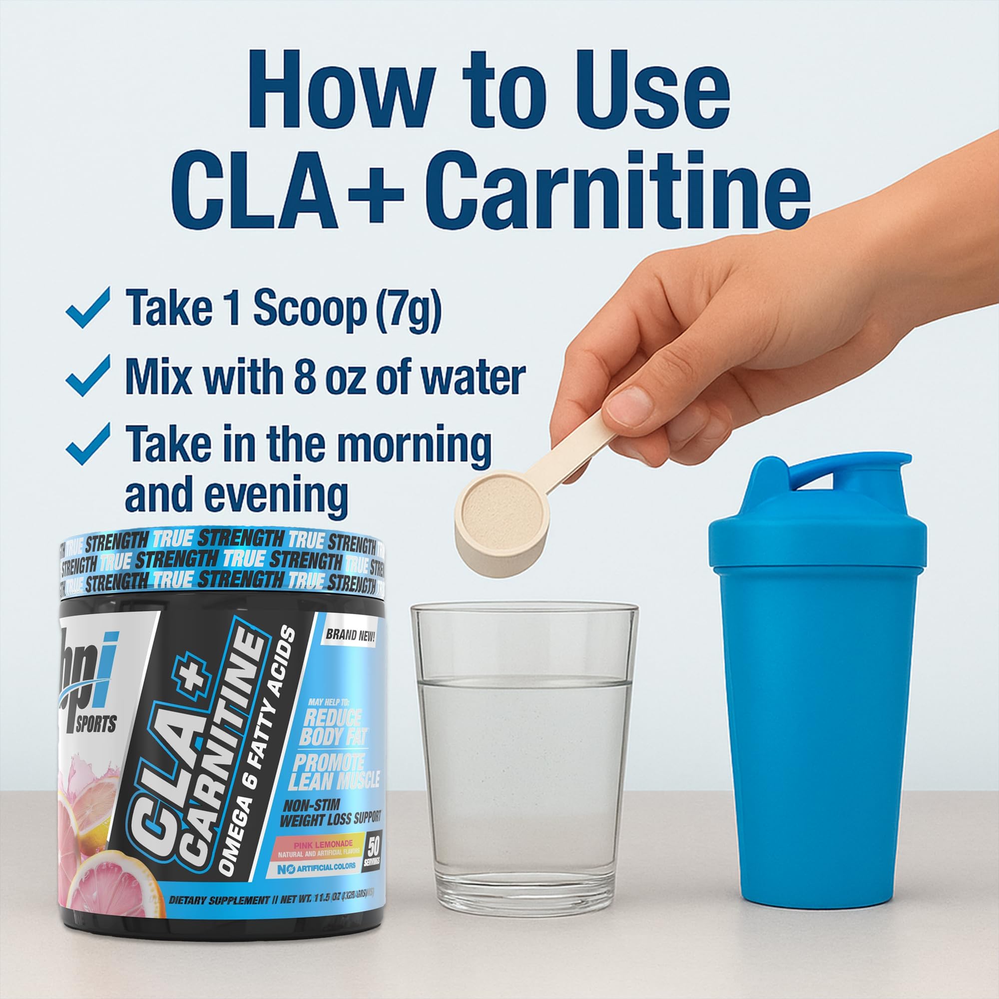 BPI Sports L-Carnitine 390g with fitness gear