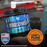 BPI Sports Micronized Creatine 600g mixed in a glass