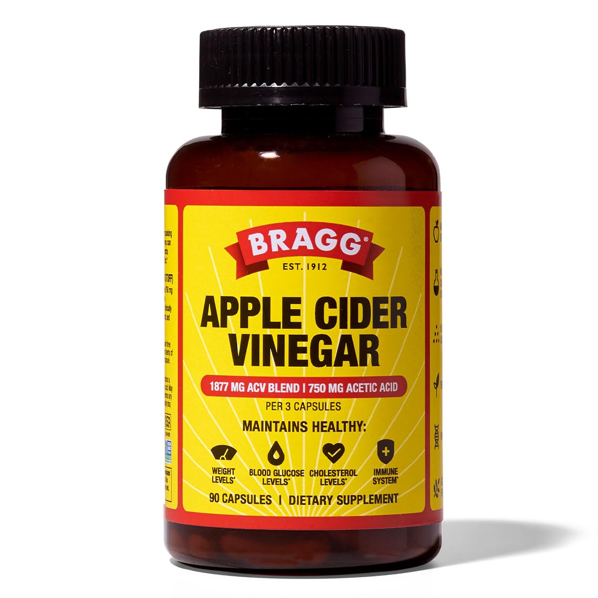 Bragg ACV Capsules 100g front view with packaging
