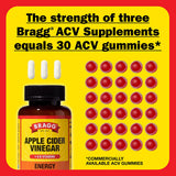 Bragg ACV Capsules 100g open bottle showing capsules