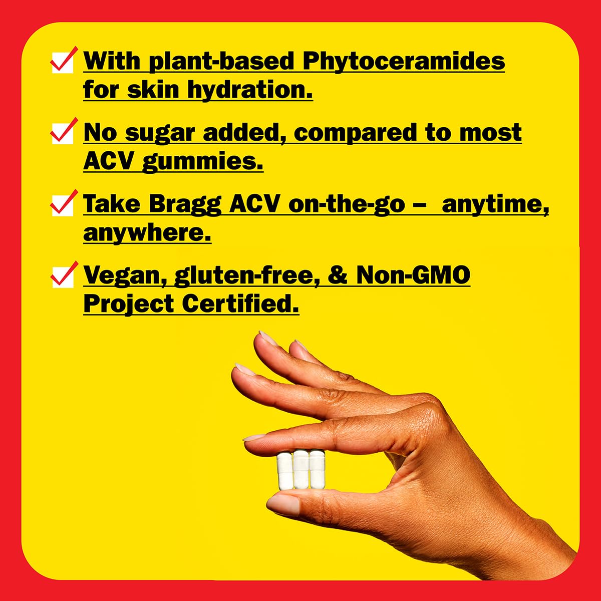 Bragg ACV Capsules back view with ingredient list