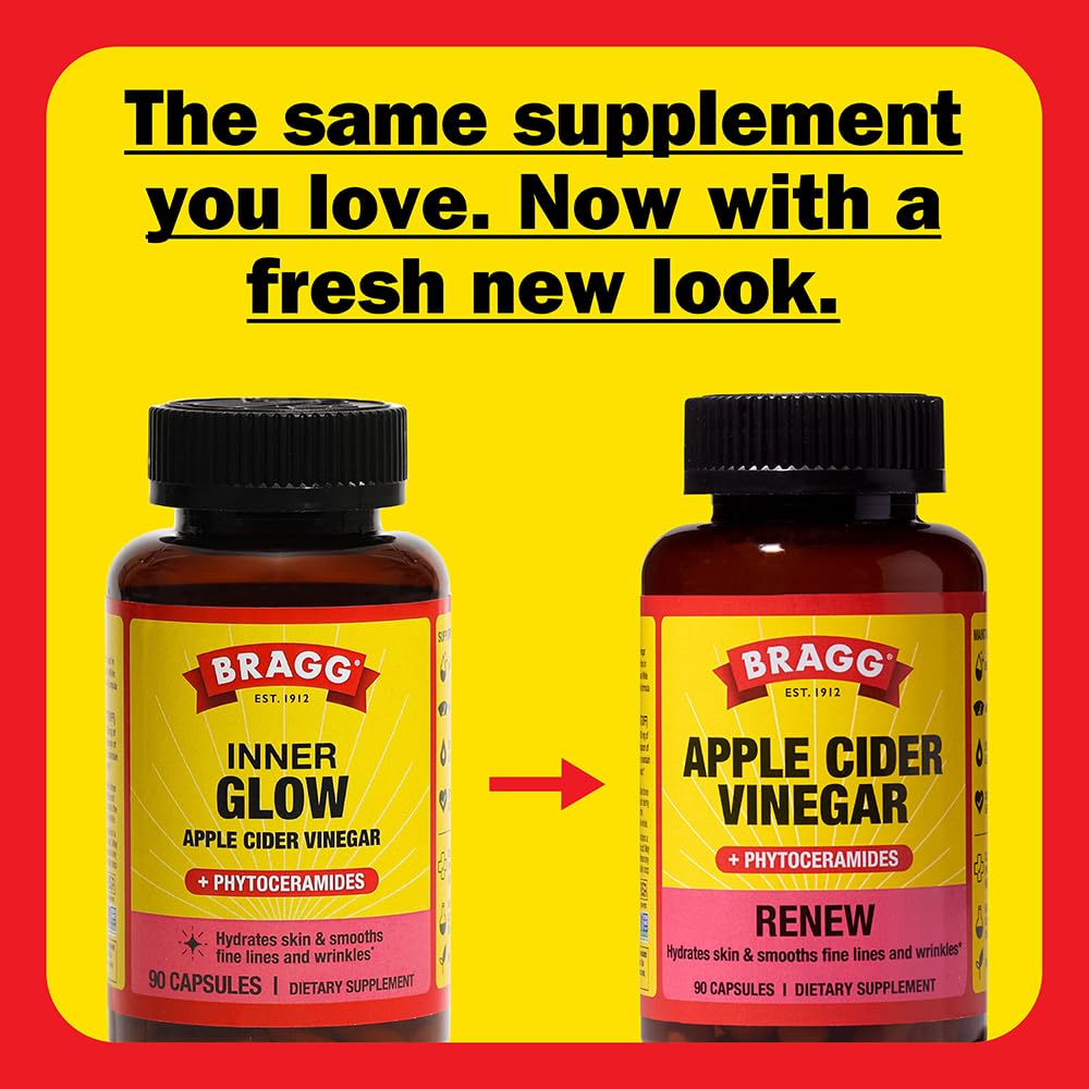 Bragg ACV Capsules with a glass of water