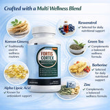 Brain Balance Stay Healthy supplement side view with dimensions