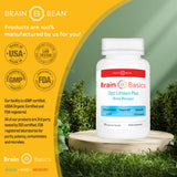 Brain Bean Opti Lithium Plus supplement bottle side view