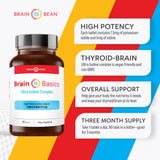 Brain Bean Ultra Iodine Complex 90 Tablets back view