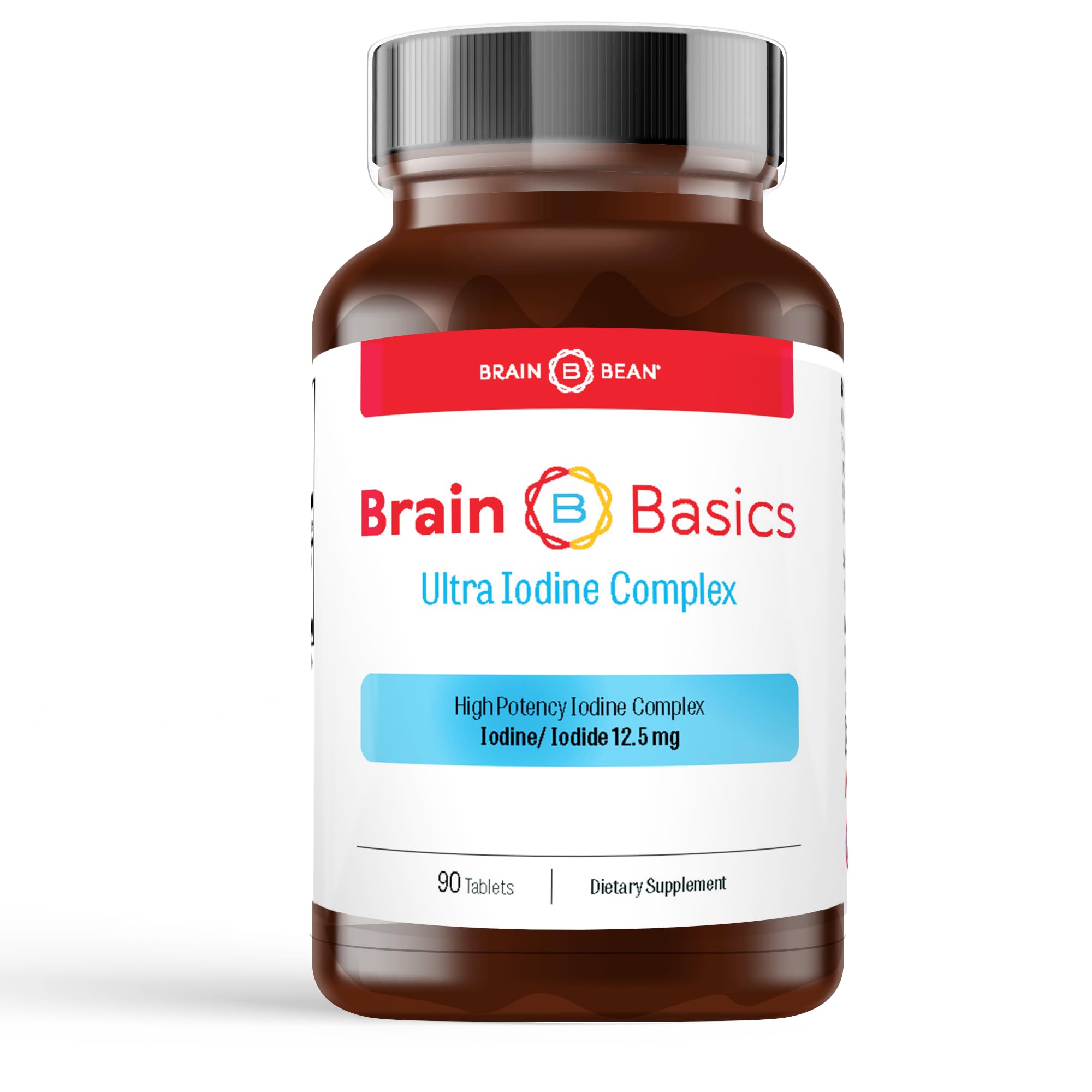 Brain Bean Ultra Iodine Complex 90 Tablets front view