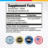 Brain Bean Ultra Iodine Complex 90 Tablets side view