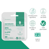 brain feed 5-HTP Natural Serotonin Supplement with measuring spoon