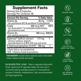 BRAINMD 5-HTP Capsules side view with bottle