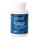 BRAINMD Attention Support supplement front view with packaging