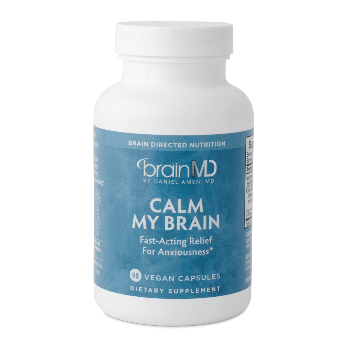 BRAINMD Calm My Brain magnesium supplement front view