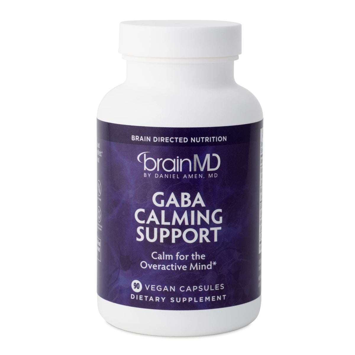 BRAINMD GABA supplement front view with capsules