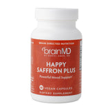 BRAINMD Happy Saffron Plus Curcumin Supplement 60 Capsules front view