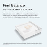 BRAINMD L-Tyrosine Supplement back view showing ingredients