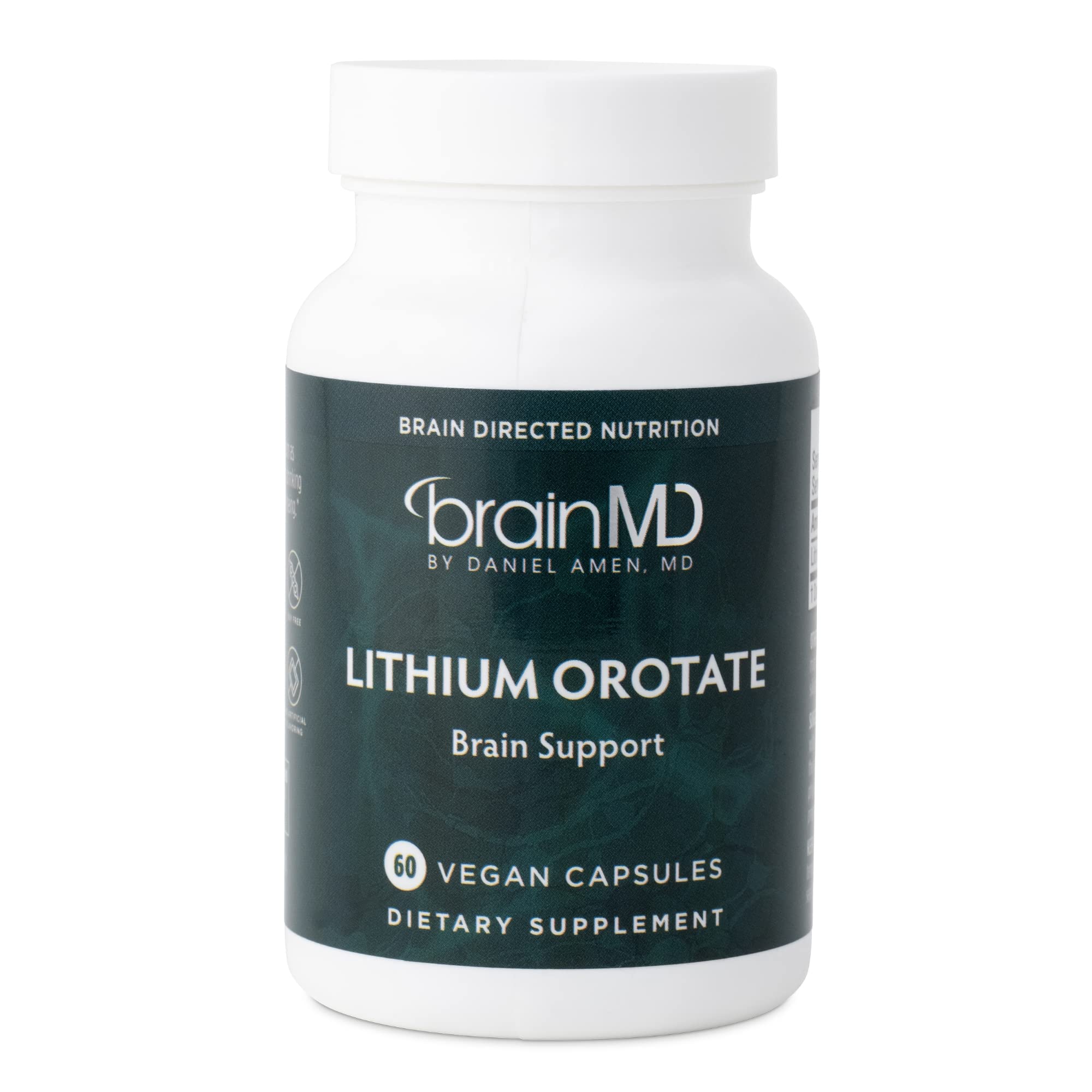 BRAINMD Lithium Orotate 60 Capsules front view