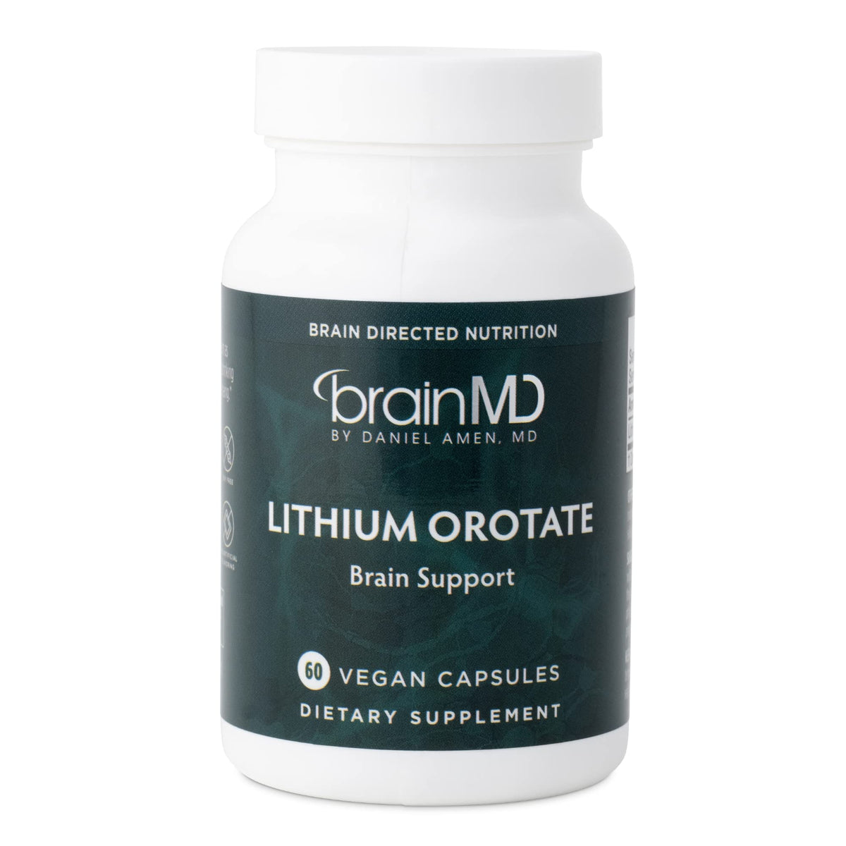 BRAINMD Lithium Orotate 60 Capsules front view