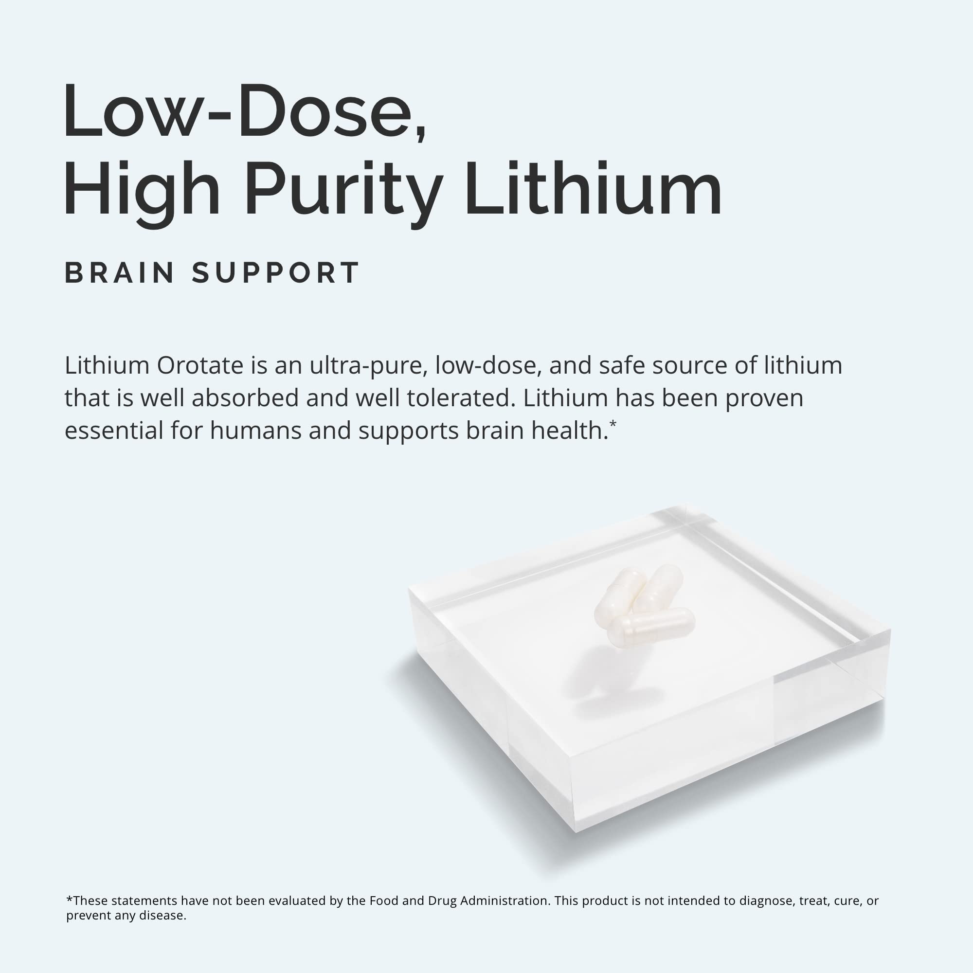 BRAINMD Lithium Orotate 60 Capsules packaging