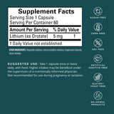 BRAINMD Lithium Orotate 60 Capsules side view