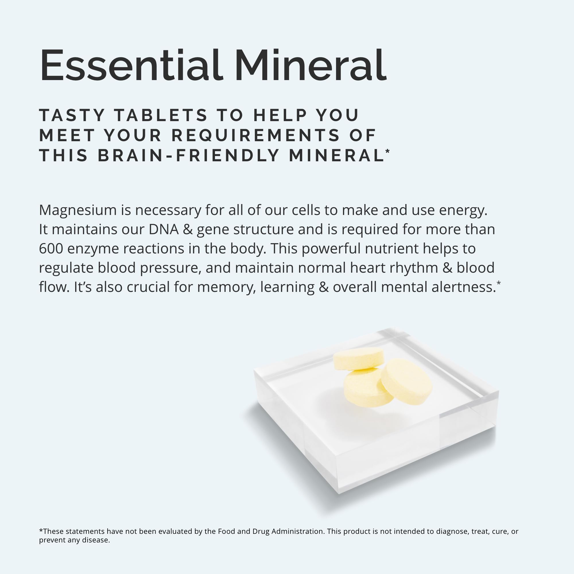 BRAINMD Magnesium Supplement 381g back view with ingredients