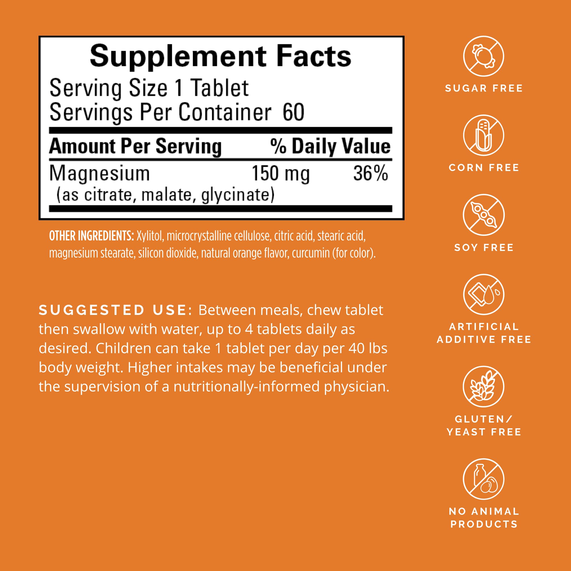 BRAINMD Magnesium Supplement 381g side view