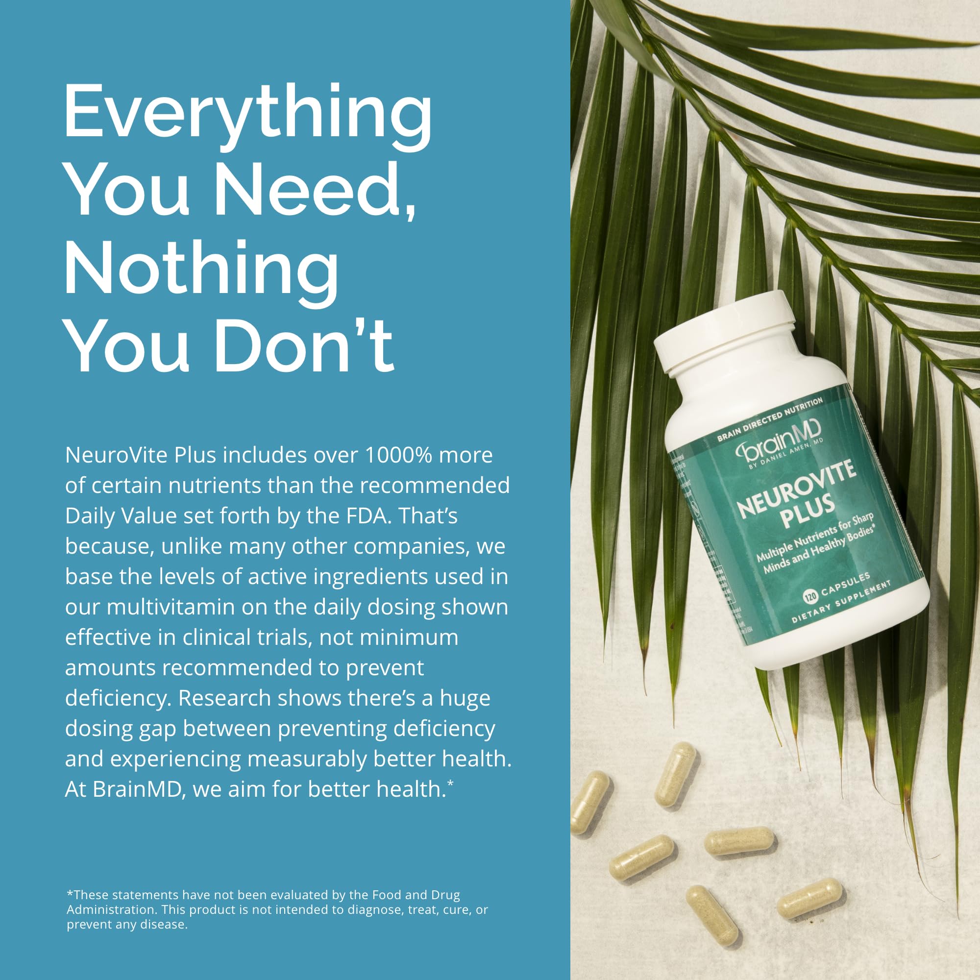 BRAINMD NeuroVite supplement packaging with background