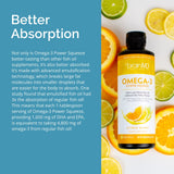 BRAINMD Omega-3 Fish Oil Liquid 540g packaging on a table