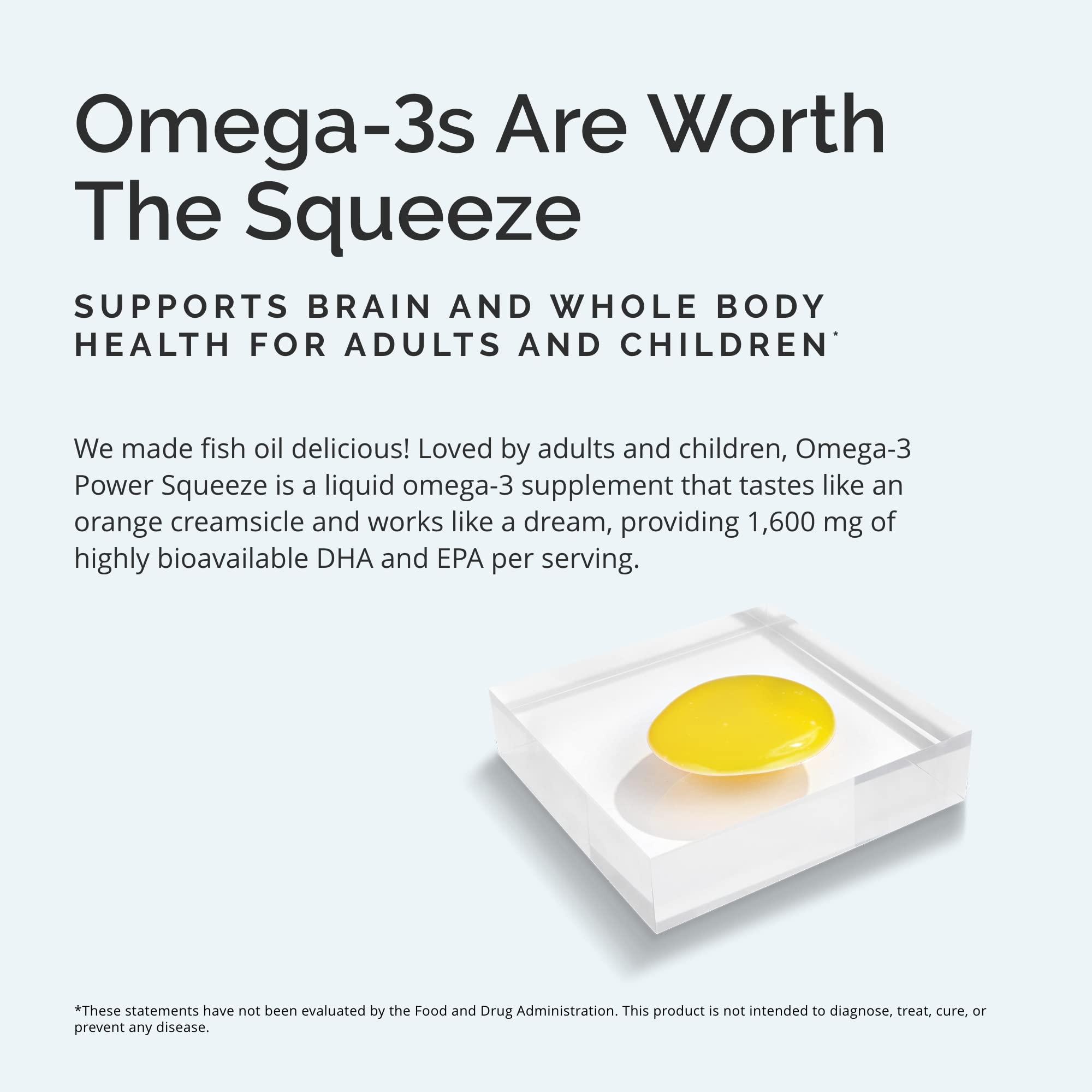 BRAINMD Omega-3 Fish Oil Liquid 540g pouring into a spoon